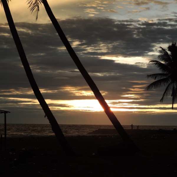 インド洋に沈む夕陽